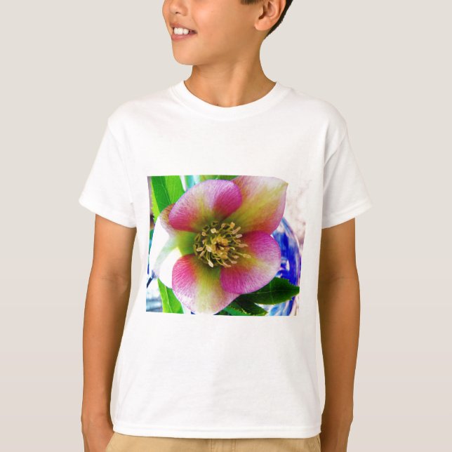 Pink Lenten Rose, T-Shirt (Front)