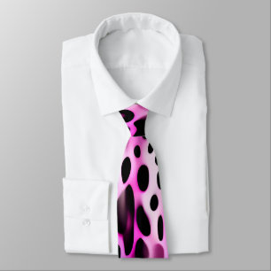 Pink Leopard 3D Vertical Isometric Pattern Tie