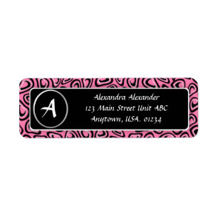 Pink Leopard Animal Print Monogrammed