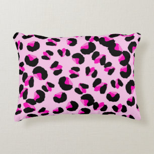 Pink leopard. Animal skin pattern. Leopard. Panthe Decorative Cushion