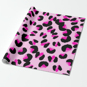 Pink leopard. Animal skin pattern. Leopard. Panthe Wrapping Paper