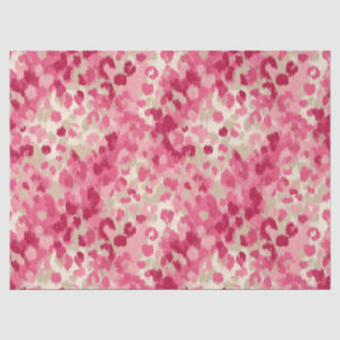 Pink Leopard Brush Stroke Seamless Pattern Tissue Paper