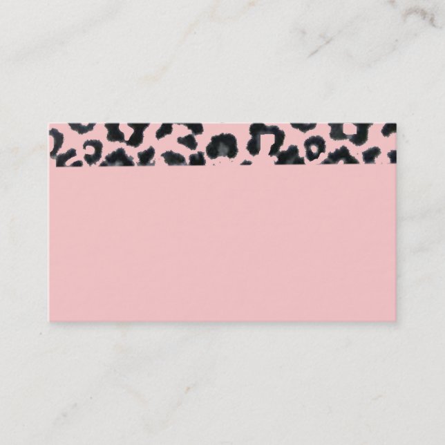 Pink Leopard Business Card (Front)