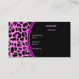 Pink Leopard Business Card
