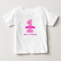 Pink Leopard Cheetah Print ONE 1st Birthday Custom