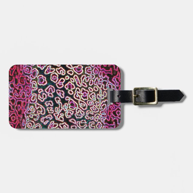 Pink Leopard Collection Luggage Tag (Front Horizontal)