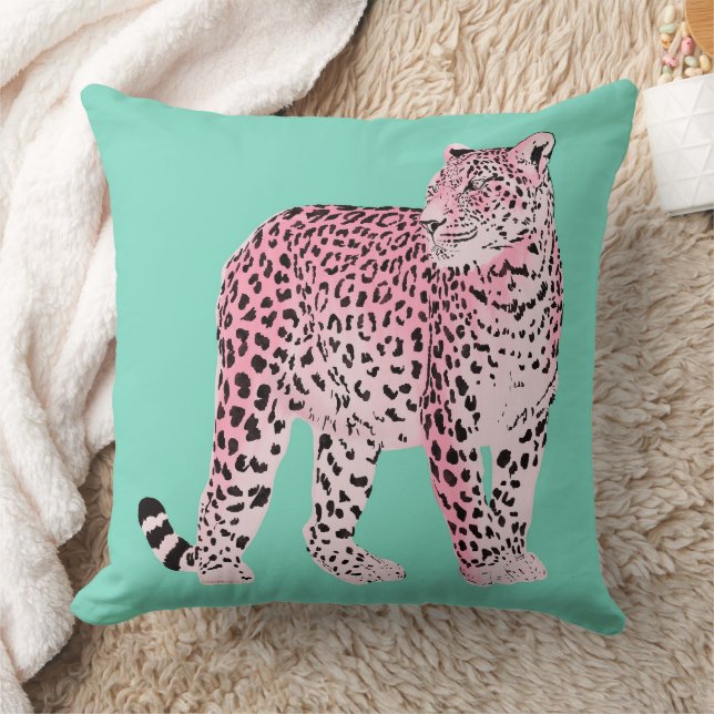  Pink Leopard Cushion (Blanket)