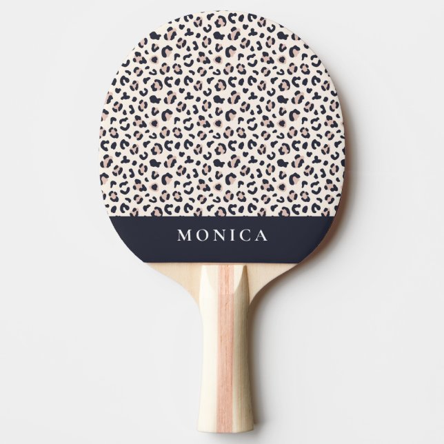 Pink leopard  Golf Head Cover Ping Pong Paddle (Front)