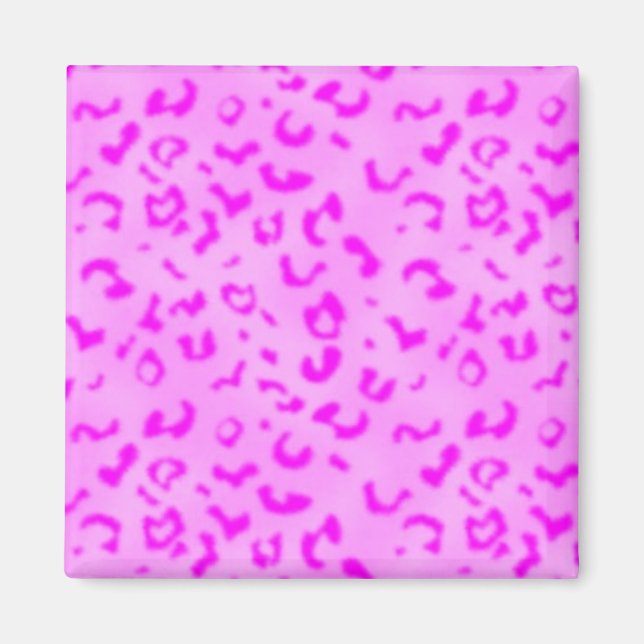 Pink leopard magnet (Front)