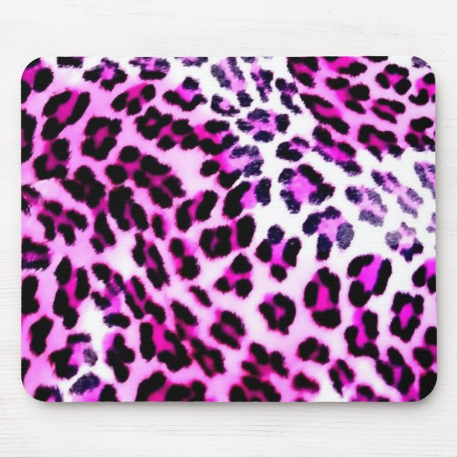 pink leopard mouse pad (Front)