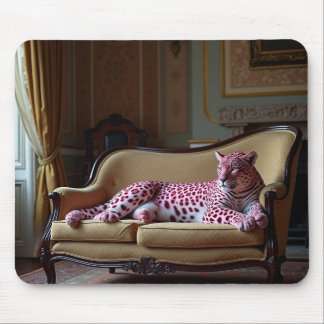 Pink leopard mousepad