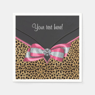Pink Leopard Napkin
