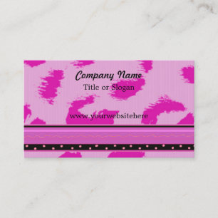 Pink Leopard Pattern Business Card