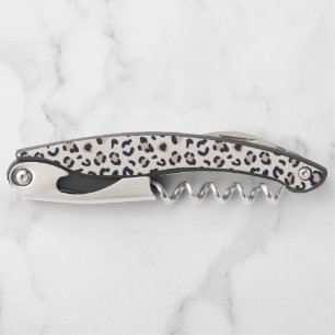 Pink leopard pattern corkscrew