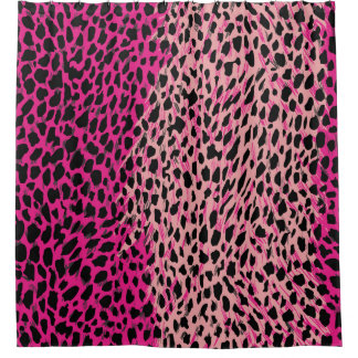 Pink leopard pattern textile fabricanimal,backgrou shower curtain