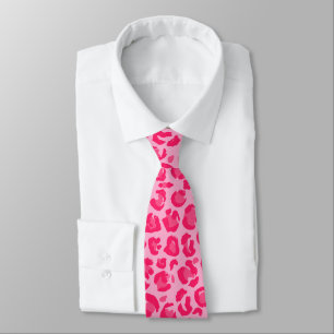 Pink Leopard Pattern Tie