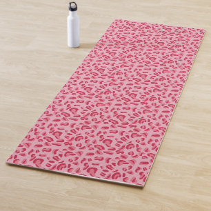 Pink Leopard Pattern Viva Magenta Yoga Mat