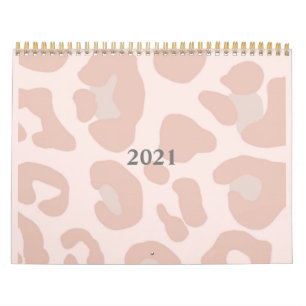Pink Leopard Print 2021 Calendar