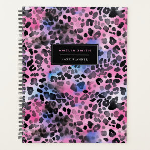 Pink Leopard Print Add Name Planner