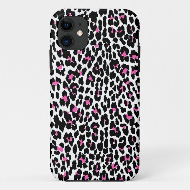 pink leopard print Case-Mate iPhone case (Back)