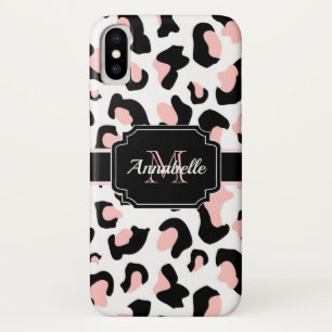 Pink Leopard Print iPhone X Case