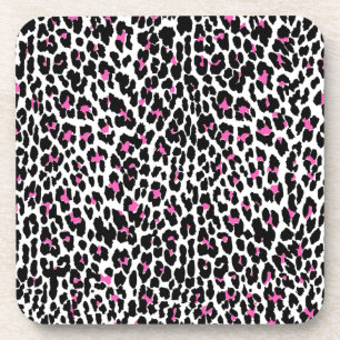 pink leopard print coaster