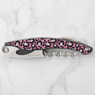 Pink Leopard Print Corkscrew