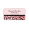 Pink Leopard Print Custom Address Label