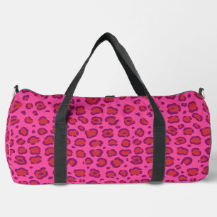 Pink Leopard Print Duffle Bag