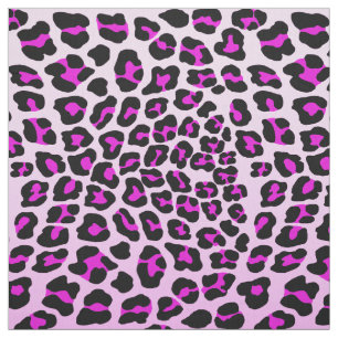 Pink leopard print fabric