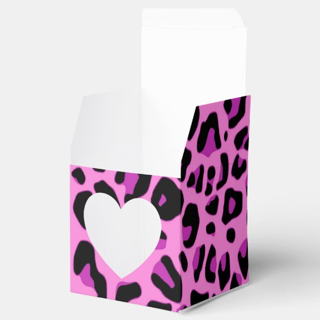 Pink Leopard Print Favour Box (Opened)