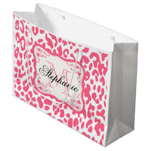 Pink Leopard Print Large Gift Bag