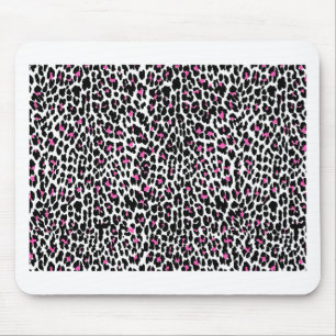 pink leopard print mouse mat