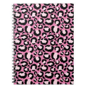 Pink Leopard Print Notebook