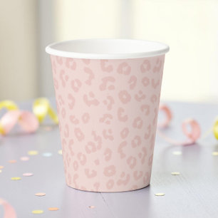 Pink Leopard Print Paper Cups