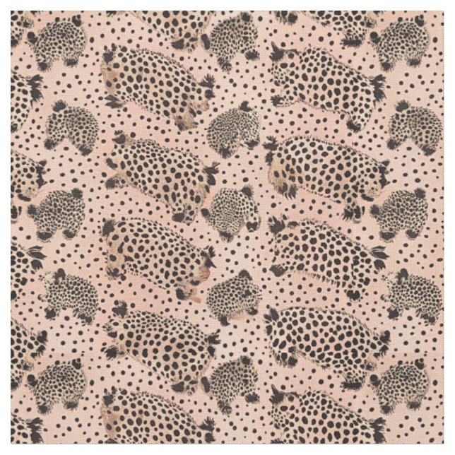 Pink Leopard Print Pattern – Chic Animal Fabric (Close Up)
