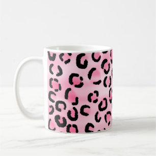 Pink Leopard Print Pattern. Coffee Mug