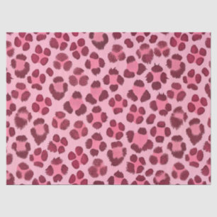 Pink Leopard Print Pattern Tissue Paper