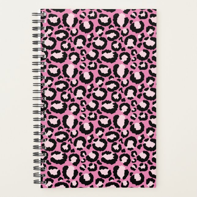 Pink Leopard Print Planner (Front)