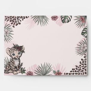 Pink Leopard Print Safari Envelope