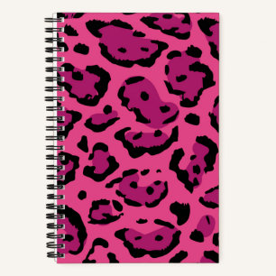 Pink Leopard Print Spiral Notebook