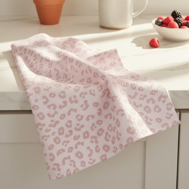 Pink Leopard Print Tea Towel (Creator Uploaded)