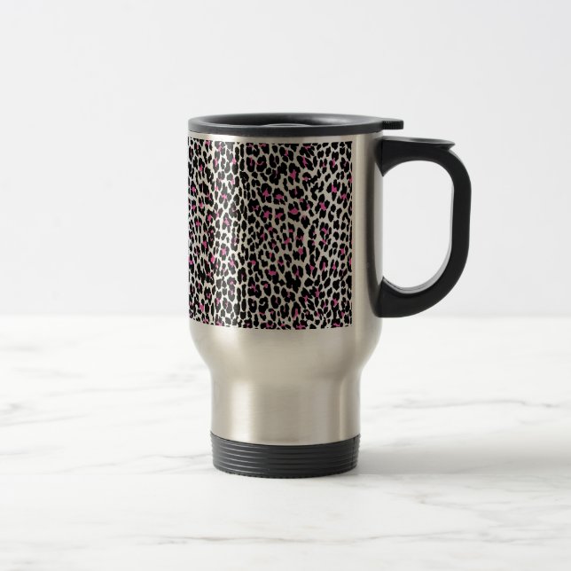 pink leopard print travel mug (Right)