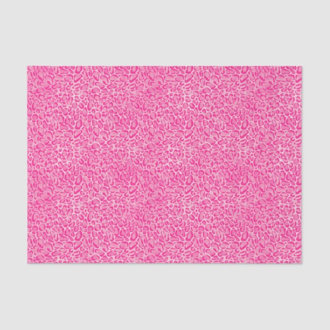 Pink Leopard Print Valentine's Day Tissue Paper (Front)