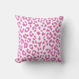 Pink leopard print  with monogram cushion
