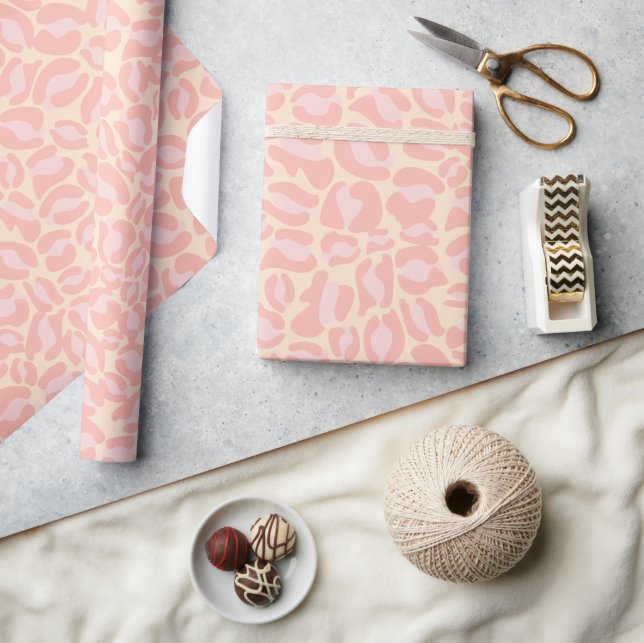Pink Leopard Print Wrapping Paper (Crafts)
