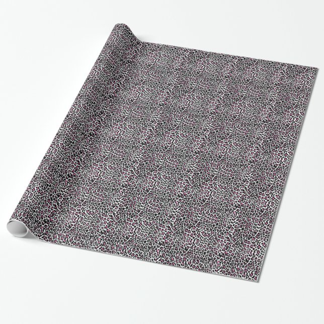 pink leopard print wrapping paper (Unrolled)