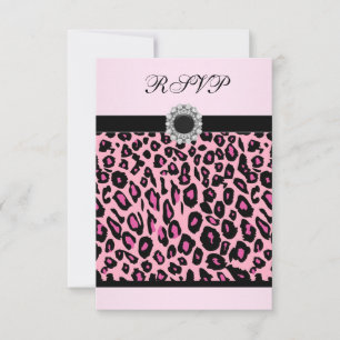 Pink Leopard RSVP Template