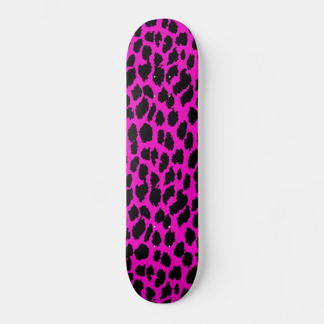 Pink Leopard Skateboard (Front)