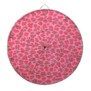 Pink Leopard Skin Dart Board